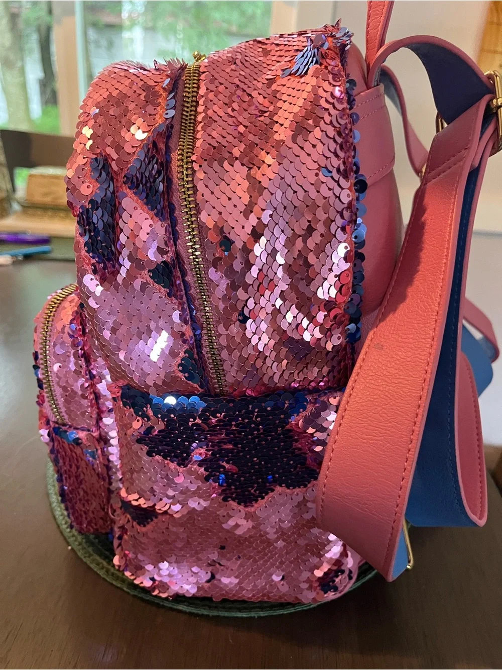 Loungefly Disney Princess Aurora Sleeping Beauty Reversible Sequin Backpack